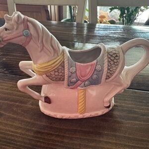 Pink Ceramic Horse Teapot